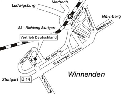 Anfahrt KVD Winnenden
