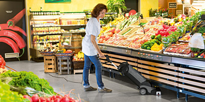 Equipamentos para limpeza de supermercados, varejos e lojas diversas