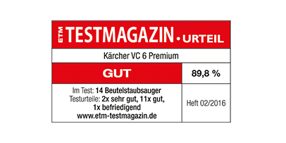 Bodenstaubsauger Testergebniss ETM-Testmagazin