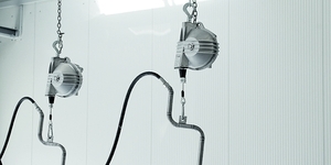 Hoists for cleaning heads