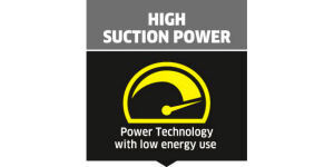 High suction power in vacuums