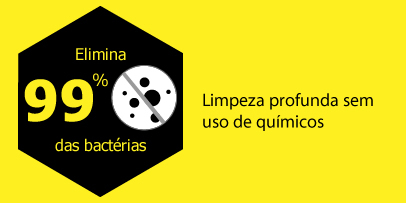 Limpeza a vapor elimina 99% das bactérias
