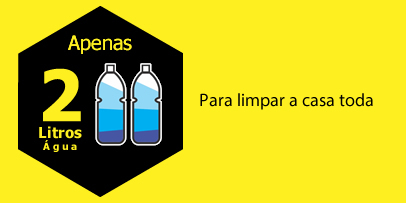 Economia de água com limpeza a vapor