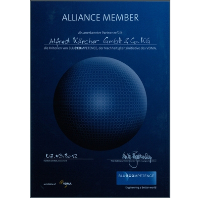 Blue Competence certificate