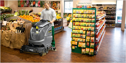 Sistema Easy control das lavadoras e secadoras de pisos Karcher