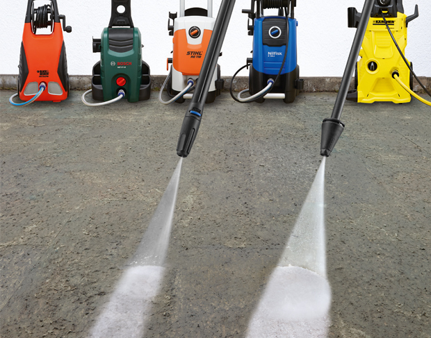 High-pressure cleaner removal test