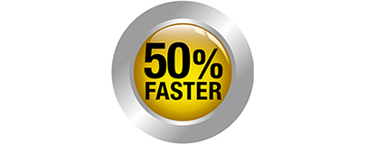 50 % schneller
