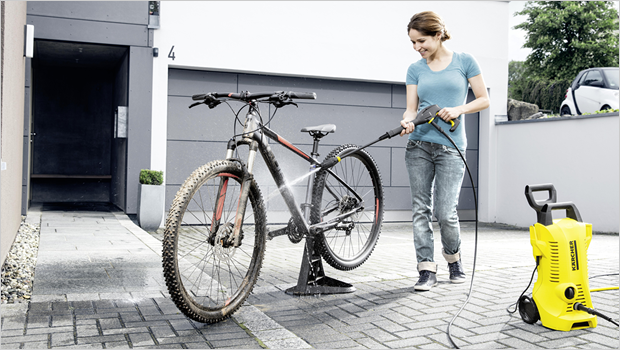 Limpeza de bicicletas com lavadoras de alta pressão Karcher