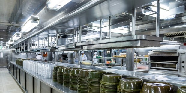 Commercial kitchen in hotel - Karcher makes it easy to keep it clean
