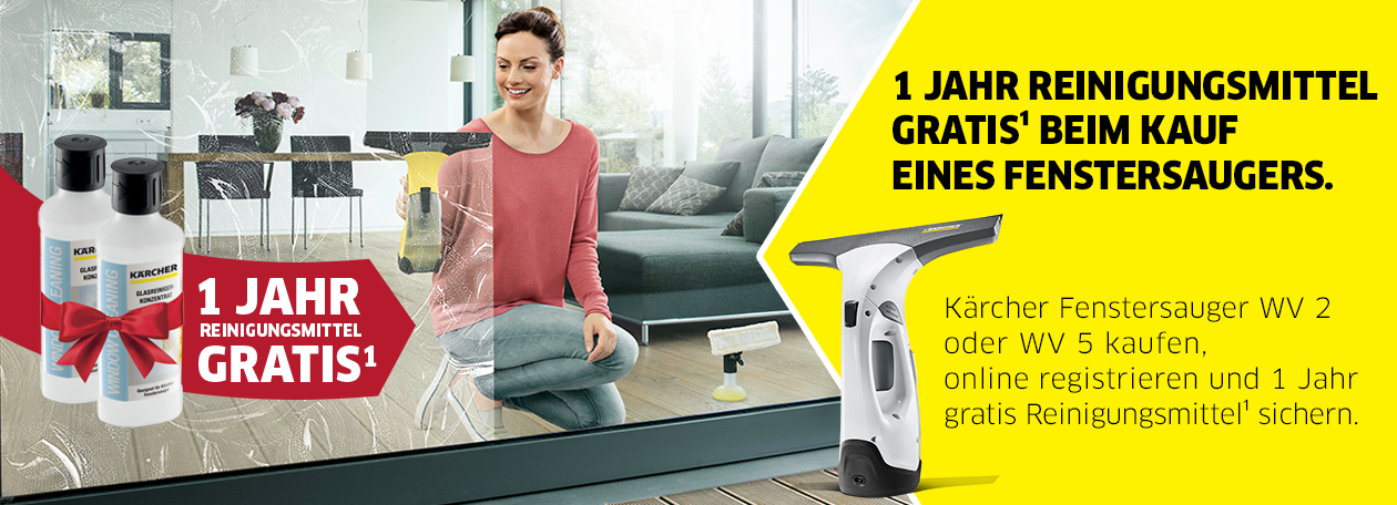 1 Jahr gratis Reinigungsmittel WV