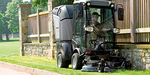 Mowing with container - unique system