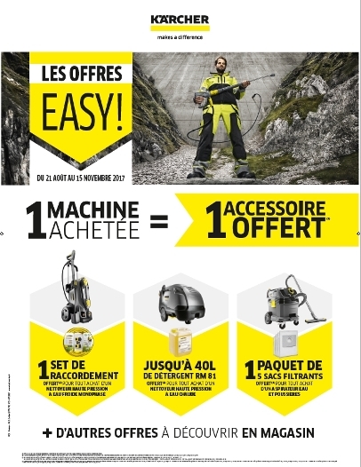 LES OFFRES EASY! 1 machine achetée =1 accessoire offert
