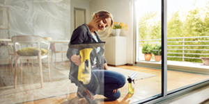 button Tevreden of geld terug window vac