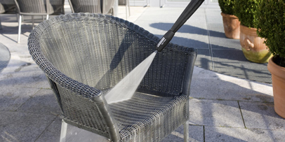 Cleaning garden furniture