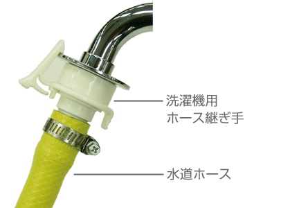洗濯機用水栓と水道ホースの接続方法
